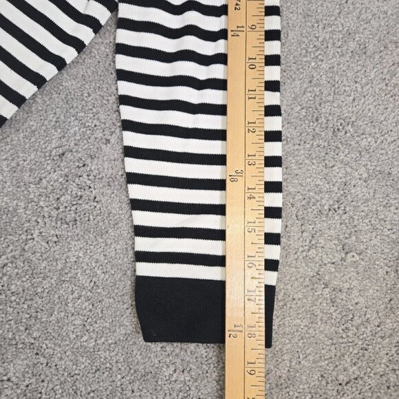 Banana Republic Woman’s 3/4 Sleeve Dress Medium Sweater Blk/Whte - Picture 8 of 13